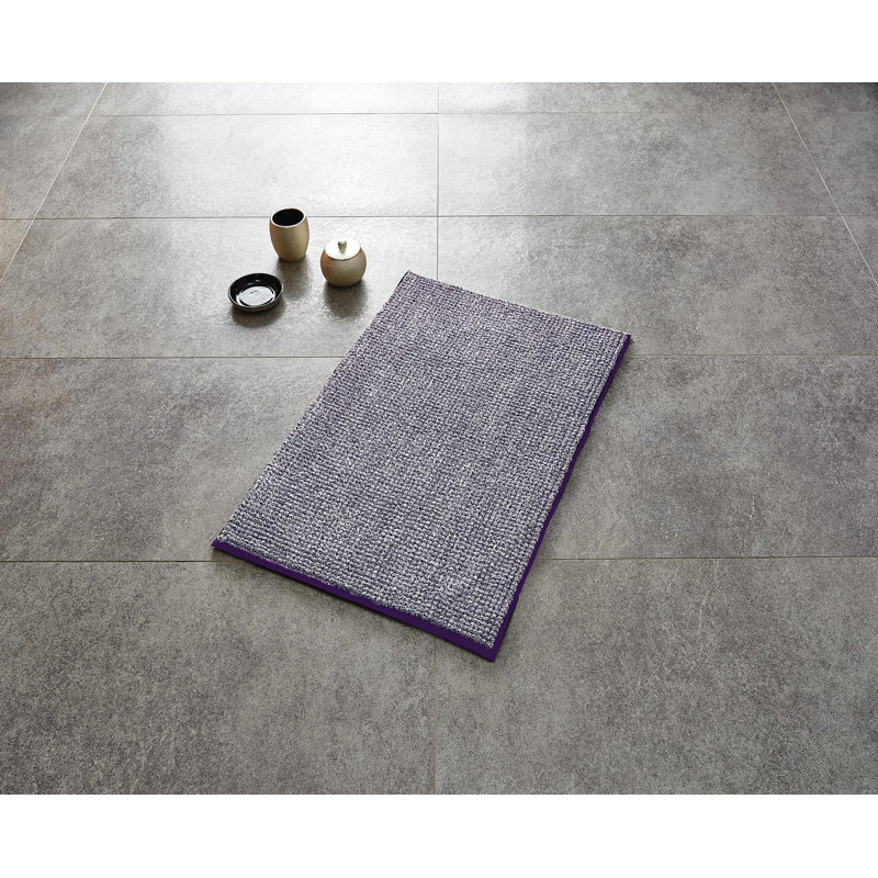 Non-Slip Bath Rug, Purple, 90, 60