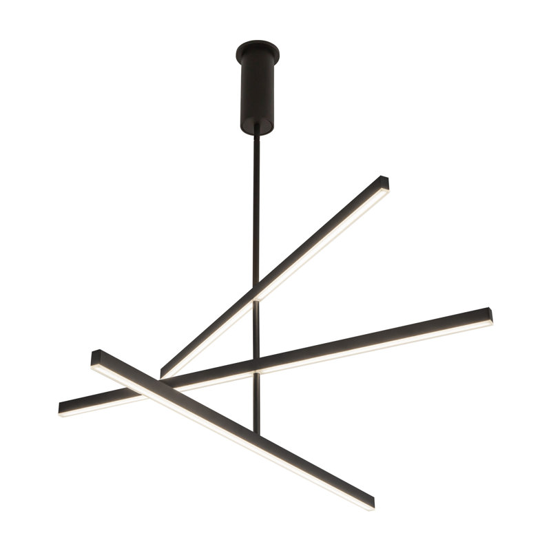 Vega 3 - Light LED Pendant, Black, 16.5" H x 45" W x 45" D