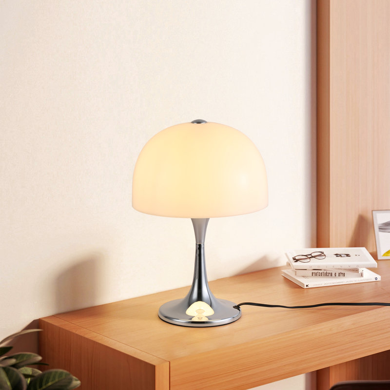 Modern Sleek Chrome Base Mushroom 3-light G9 End Table Lamp For Bedroom