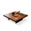 Table basse carrée en bois manufacturé brun