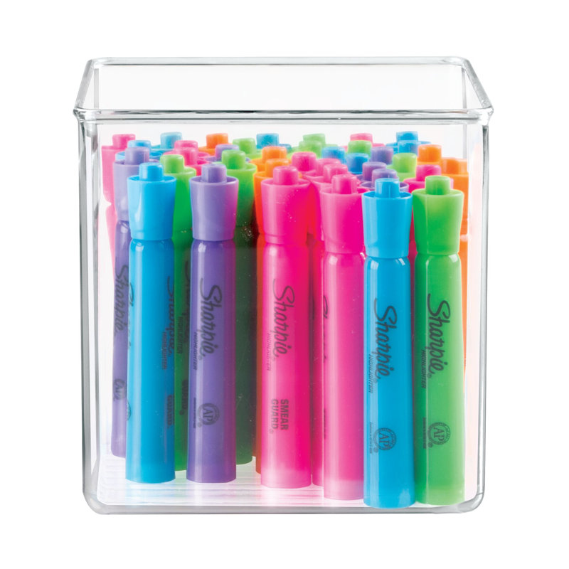 Clear BPA-Free 6x6x6 Storage Bin with Handles