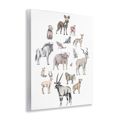 Simple Africa Animals Wall Plaque, design by Cecilia Battaini