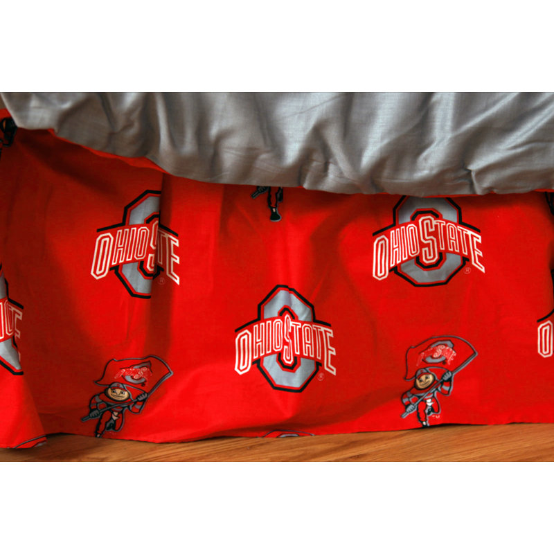NCAA Ruffled Bed Skirt, Full, Ohio State