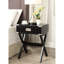 Modern Black Accent Table With Storage Space - Metal Corners And Square Design Durability Style Function-949574282