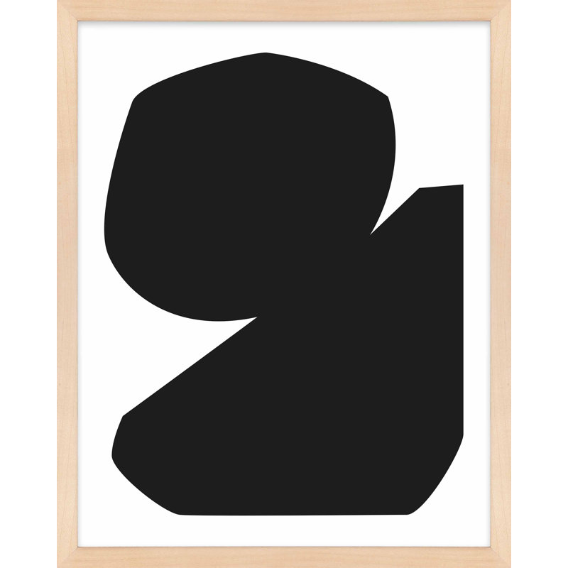 Ã?tude en noir 1 par Michael Kempen - impression d'un seul cadre, H 30 po x l 24 po x P 1,25 po, Cadre érable