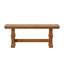 Ensemble de salle à manger Lumley 78 po en bois massif fini chêne avec chaises à dossier à panneaux - 7 pièces : table, chaises et banc-1795382032-1795382033