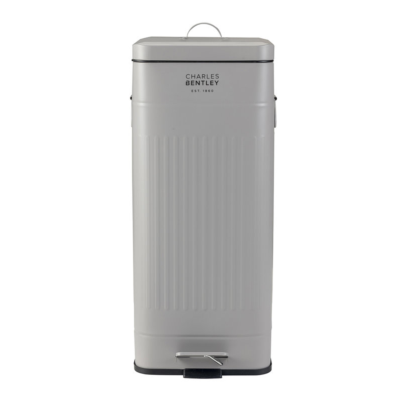 Steel Step On Kitchen Rubbish Bin - 7.93 L, Grey