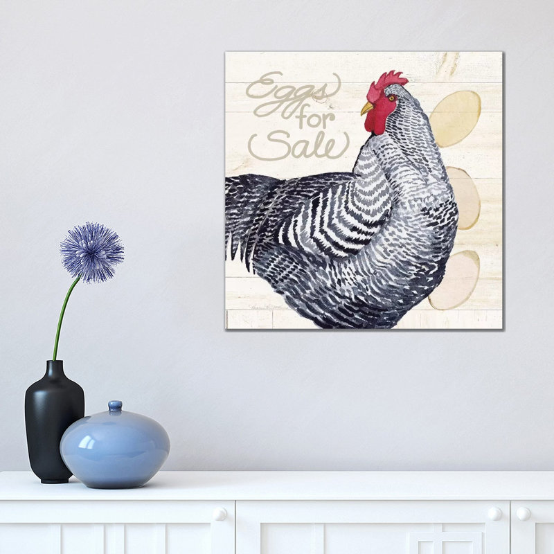 Life On The Farm: Chicken I by Kathleen Parr McKenna - Wrapped Canvas Print, 45.72 cm H x 45.72 cm W