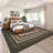 Large Machine Washable Rugs Modern Bordered Living Room Rugs Soft Ultra-Thin Braided Print Rugs Non-Slip Non Shedding Stain Resistant Indoor Carpet-832387580