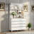 3-Tier Display Cabinet with LED Lights and Storage Drawers
