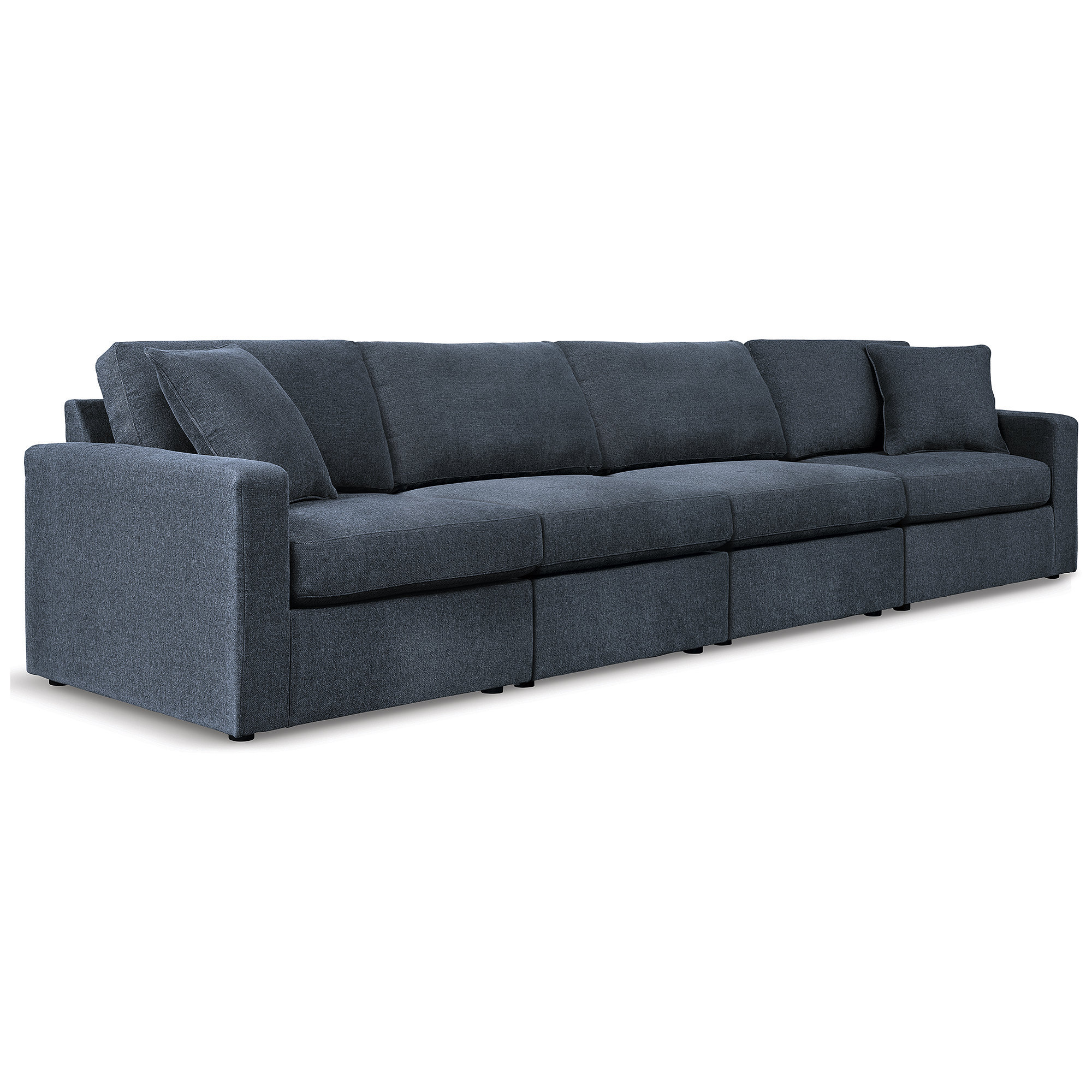 Bulwell Sofa, 36" H x 140" W x 32" D, 4, Blue