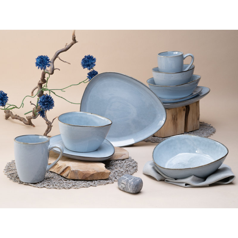 Cloudy Piece Stoneware Dinnerware Set - Service for 2