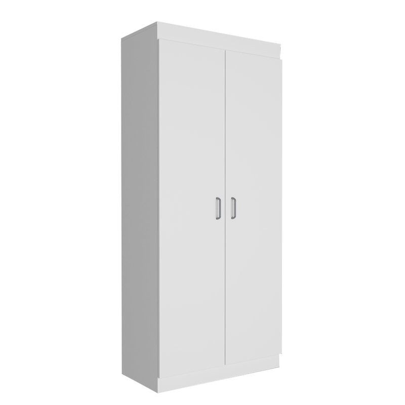 Garde-manger Varese, double porte, cinq tablettes - blanc