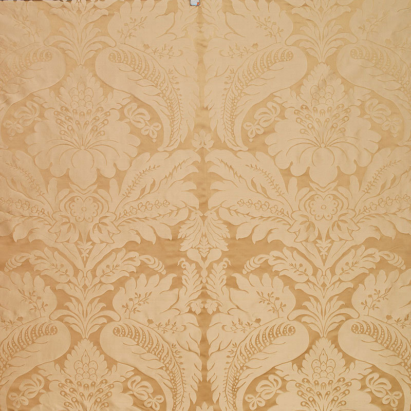 Bennet Silk Damask Fabric, Travertine