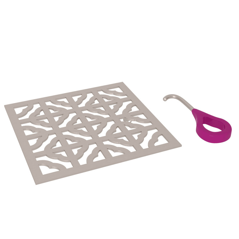Petal Decorative Drain Cover, Satin Nickel