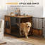 Caisse pour chien en bois avec plateau de rangement