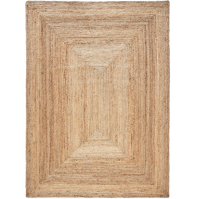 Fosston Solid Colour Hand Woven Area Rug, Rectangle 90 x 150cm