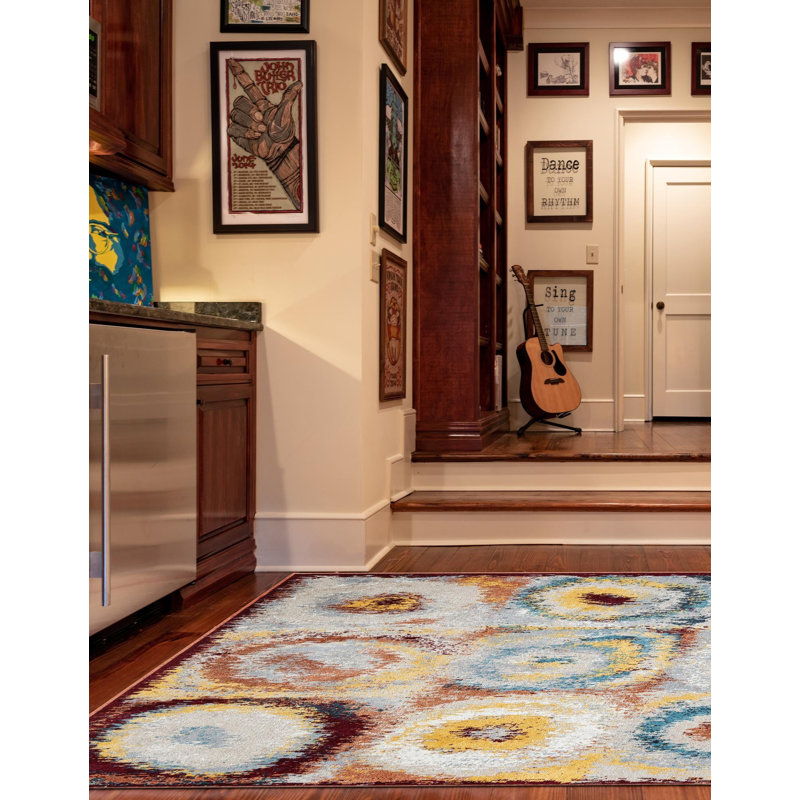  Tiles Kamala Washable Rug, Square 5'3"