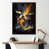 Impression noire sur toile encadrée sélectionné