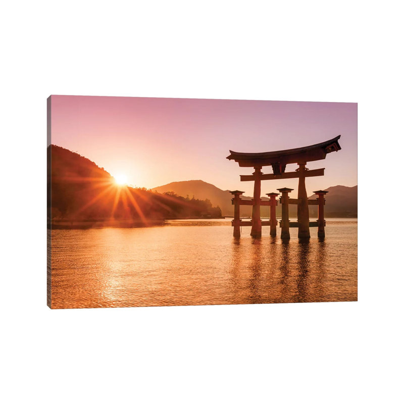Great Torii Of Miyajima by Jan Becke - Wrapped Canvas Gallery-Wrapped Canvas Giclée, 66.04 cm H x 45.72 cm W x 3.175 cm D