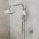 Wall Mount Pressure-Balanced Shower System,10"Rainfall Shower Head with Slider Bar Handheld Spray