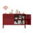  25 Inch Metal Side Cabinet, Double Door TV Stand, Storage Cabinet with Adjustable Shelves-1798023189