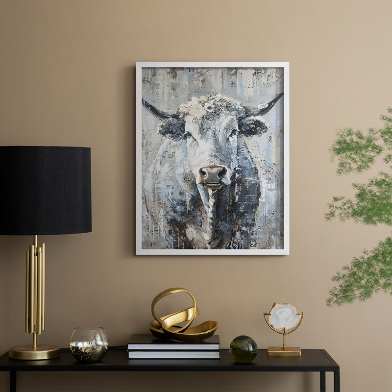"ANIMALS Series Cxxx" par J Paul, Blanc / Blanc, H 11 po x l 9 po