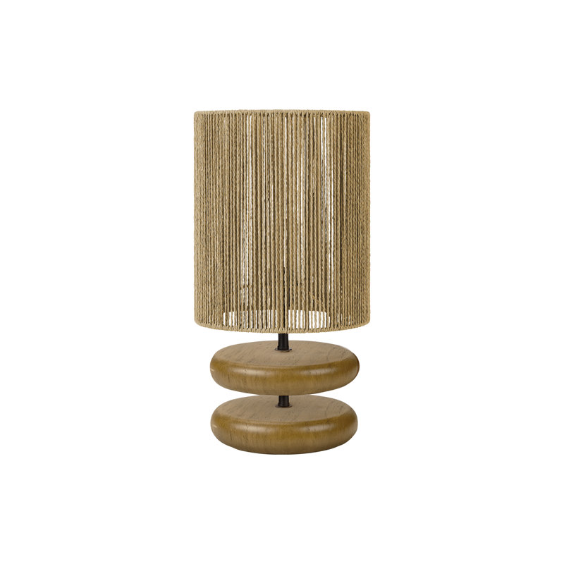 Lighting, 19"h, Table Lamp, Light Brown Resin, Rope Shade, Contemporary, Light Brown