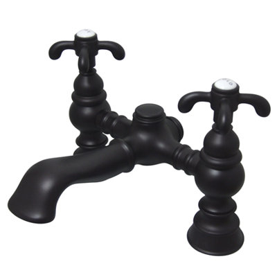 Hot Springs Double Handle Deck Mounted Clawfoot Tub Faucet