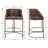26'' Modern Upholstered Faux Leather Counter Stool With Metal Frame,Arms,Footrest,Backrest-114216182