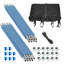 12ft Trampoline Safety Enclosure Set | 8 Poles, Net, Foam Sleeves, Pole Caps, Clamps for Round Frame
