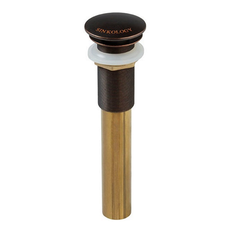 SinkSense 1.5" Pop-Up Sink Drain in Aged Copper - No Overflow