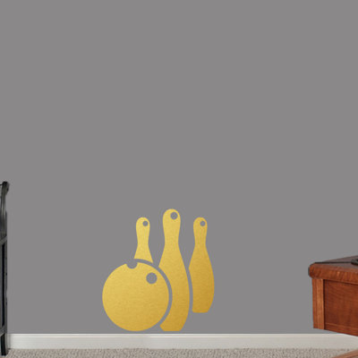 Décalcomanie murale boule de bowling et épingles