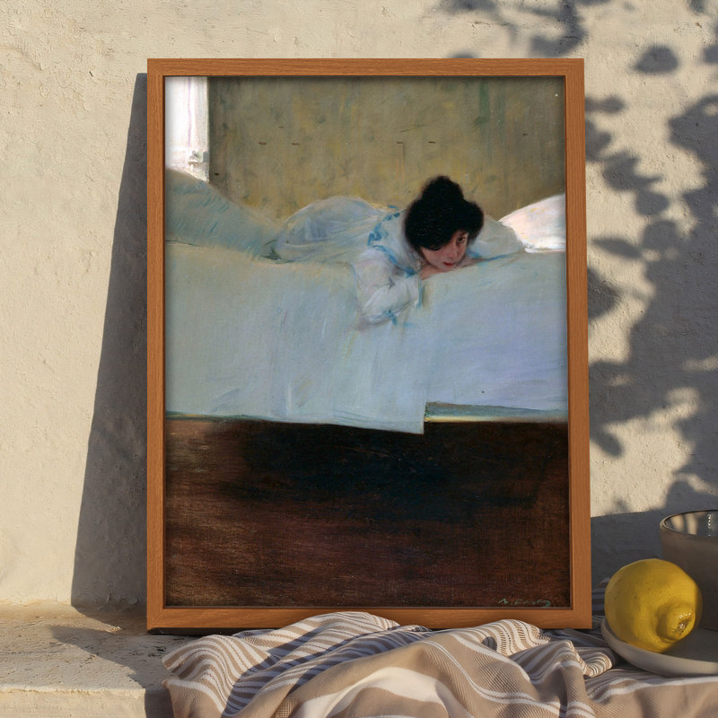 Reproduction d'art classique pour femme relaxante - éclairage doux et tons chauds pour une ambiance artistique