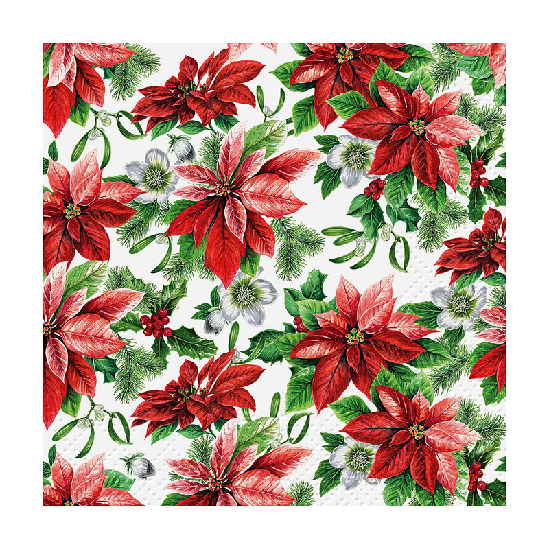 Serviette Glory Poinsettia