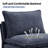 110.4'' Wide L-Shaped Living room sofa, Modular Sectional Sofa, 4 Seater Sofa Comfy Cloud Couch Chenille Upholstered Sofa with Ottoman,Built-in USB Port,Blue-gray-1297511535