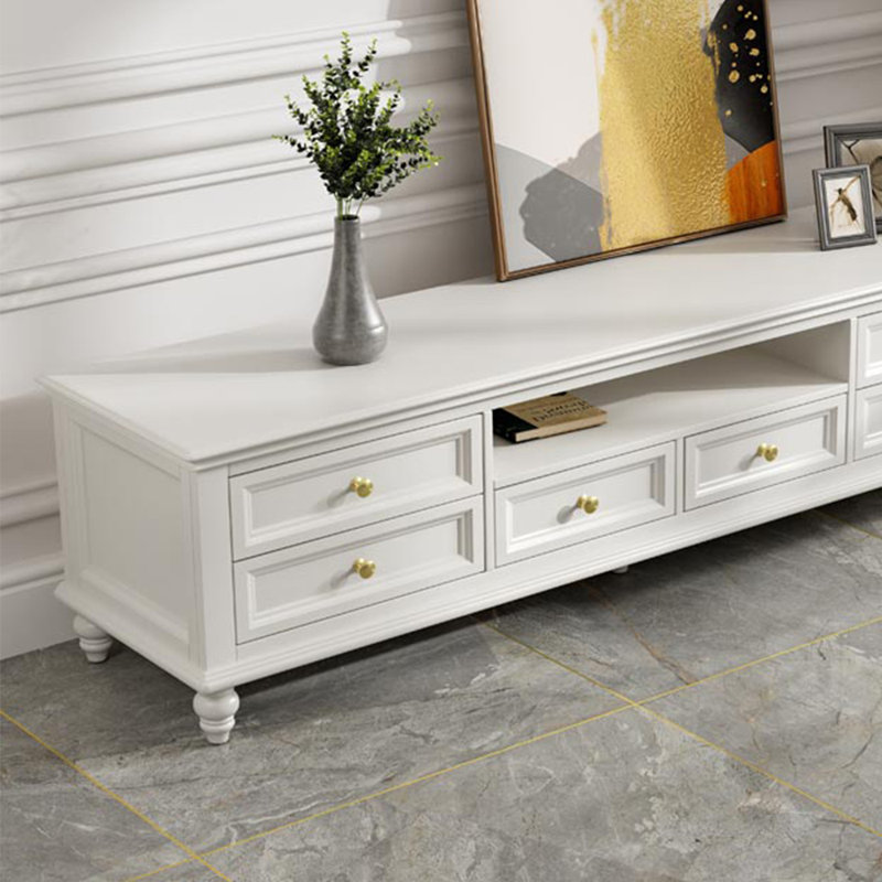 Meuble télé blanc moderne et simple, 86.61"