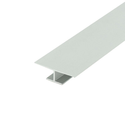 Le profilé en aluminium Outwater H s'adapte au matériau de la moulure de séparation en aluminium anodisé transparent (satiné) de 1/4 à 9/32 po de 72 pouces (paquet de 10)
