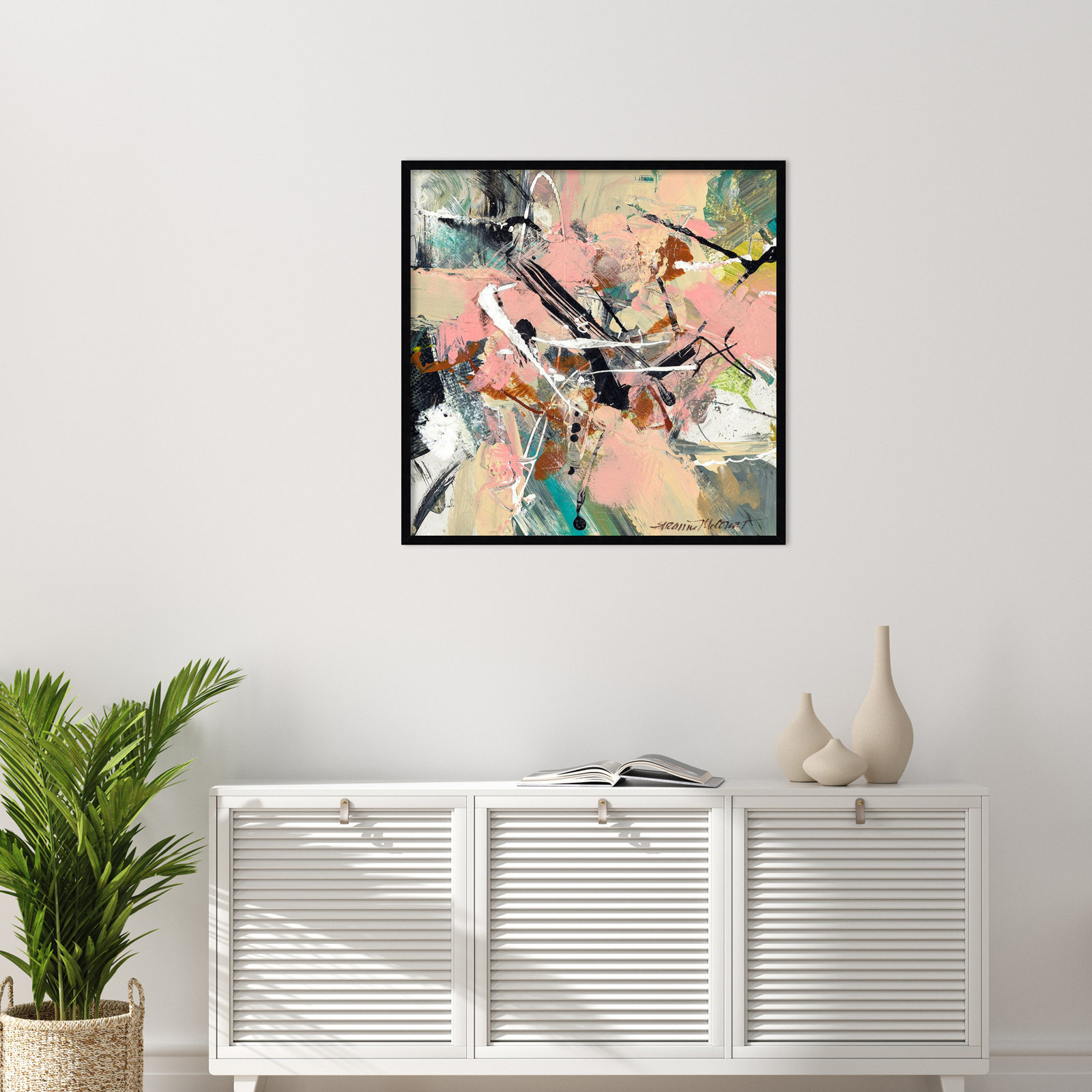 Sutter "Graceful" Print by Suzanne McCourt, 33" H x 33" W, Black