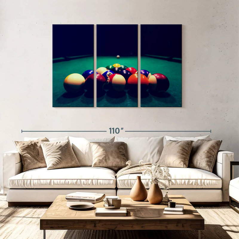 Senne Billiard Balls, 48" H x 74" W