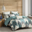 Housse de couette pour lit double / grand lit Mini - housse de couette imprimée en coton avec fermeture à cravate de coin et 2 taies décoratives intérieures incluses