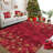 Red Christmas Rug with Snowflake Pattern – Non Slip Low Pile Hallway and Kitchen Floor Carpet, Festive Holiday Decor-470374803