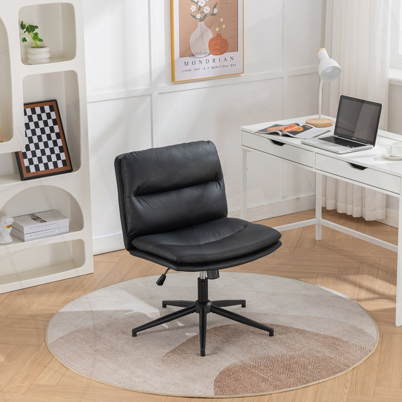 Chaise de bureau pivotante réglable, Noir