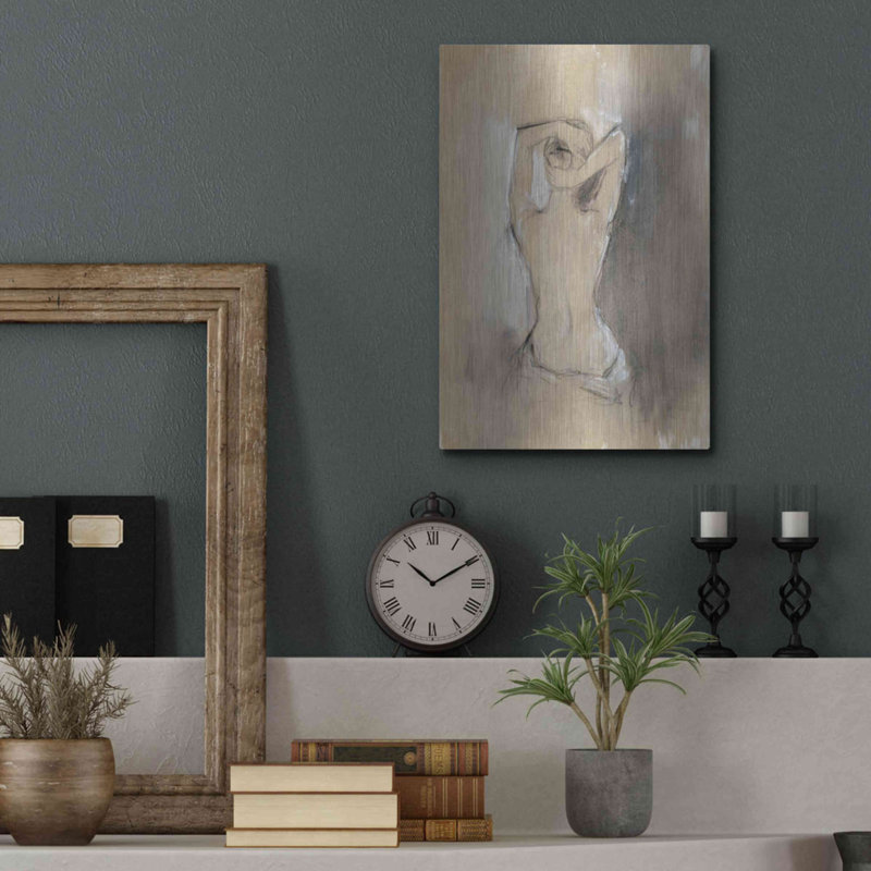 «Contemporary Draped figure I» par Ethan Harper, H 16 po x l 12 po