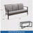 2-Piece Wicker Patio Conversation Set With Cushions & Coffee Table-40890658