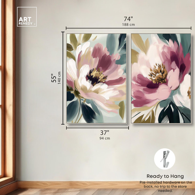 "Blossom in Light" par Art Remedy, H 54 po x l 36 po, Encadrement argenté