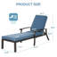 Chaise longue d'extérieur en aluminium avec coussin-160727637