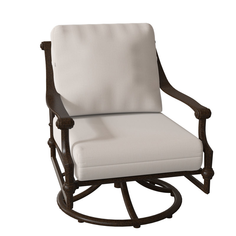 Delphi Outdoor Rocker Chair, Chestnut Brown, Canvas Bird's Eye Sunbrella® Canvas
