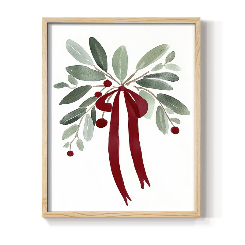 «Christmas Holiday», art encadré Cxxvii, bois massif, H 11 po x l 9 po, Naturel