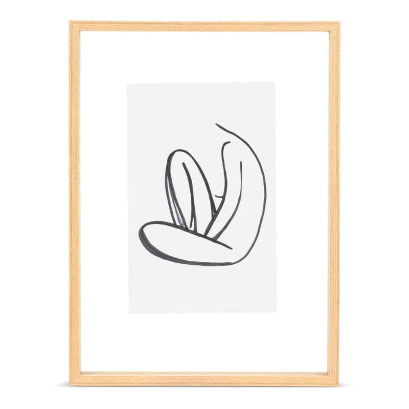 Cadre flottant en bois Luiz, Noir, 13 po x 17,5 po